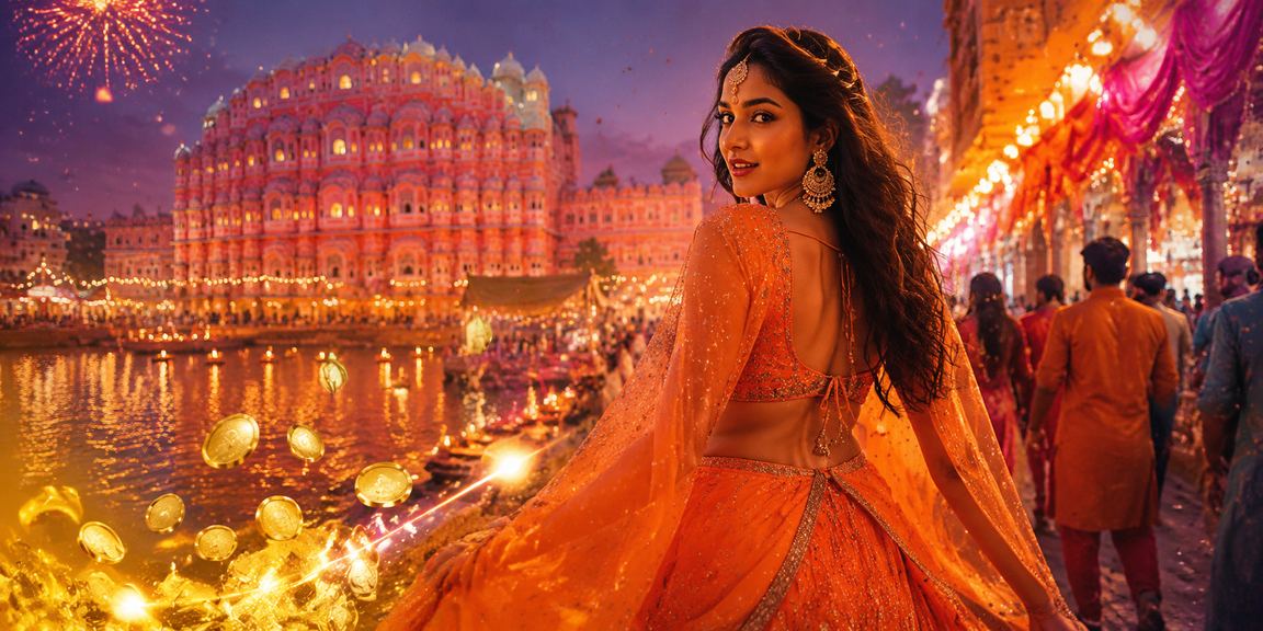 Andar Bahar game interface inspired by Jaipur atmosphere